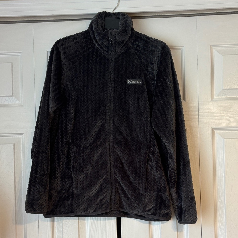 Columbia Charcoal Textured Soft Full Zipper Jacket Women’s Medium
